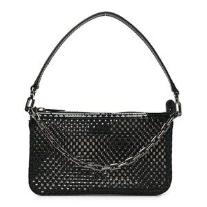 CHRISTIAN LOUBOUTIN Loubila Crystal Resille Strass Black Handbag